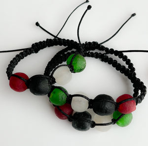 Palestinian relief recycled glass bracelet