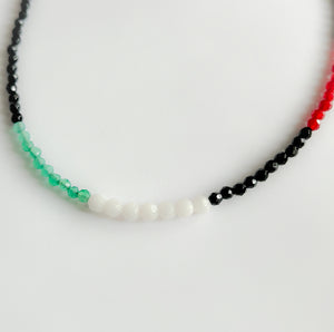 Jade Palestine relief necklace