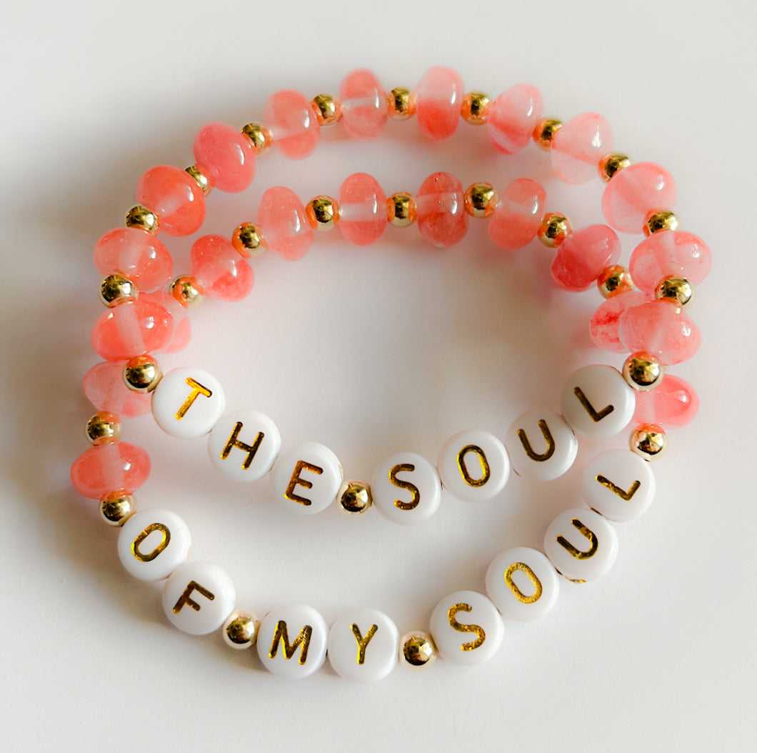 Soul of my soul bracelet set - pink