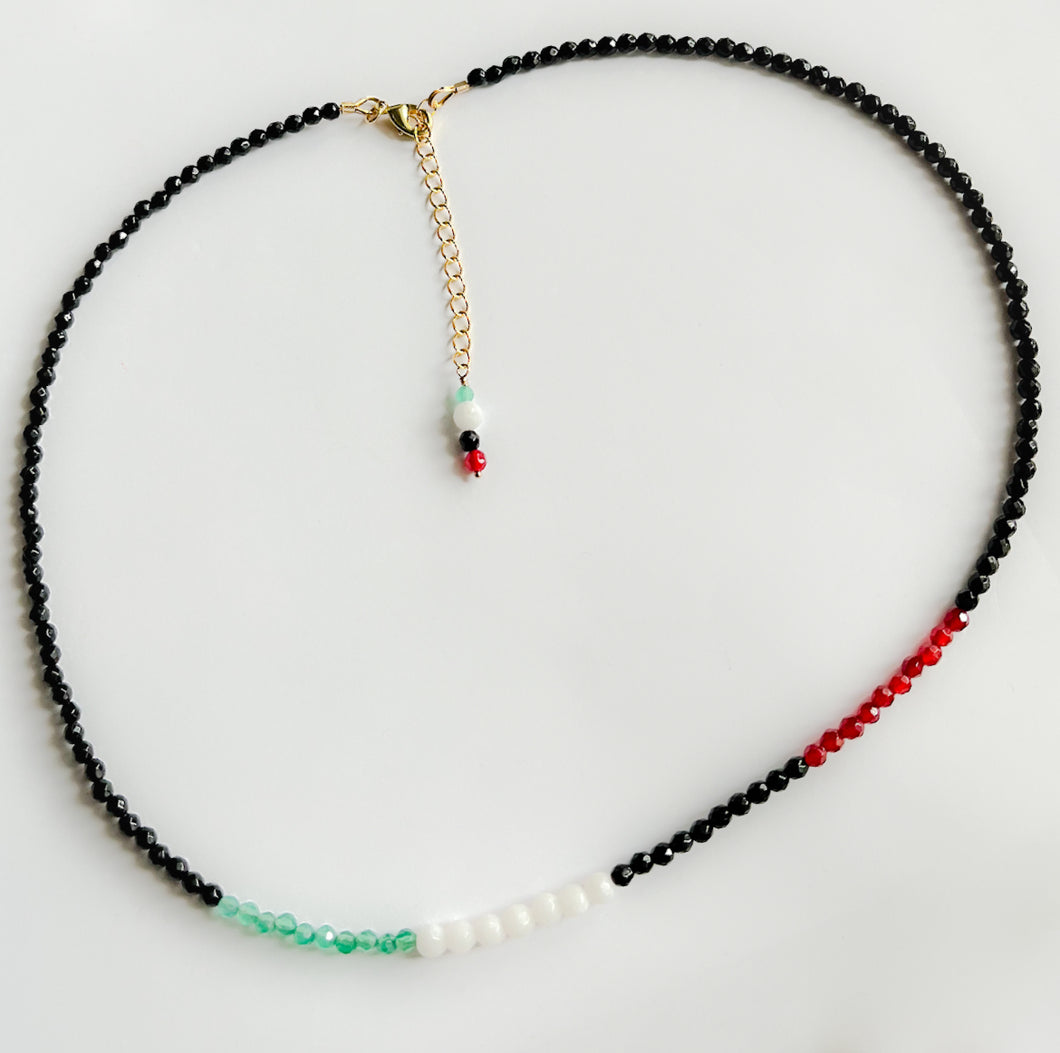 Jade Palestine relief necklace