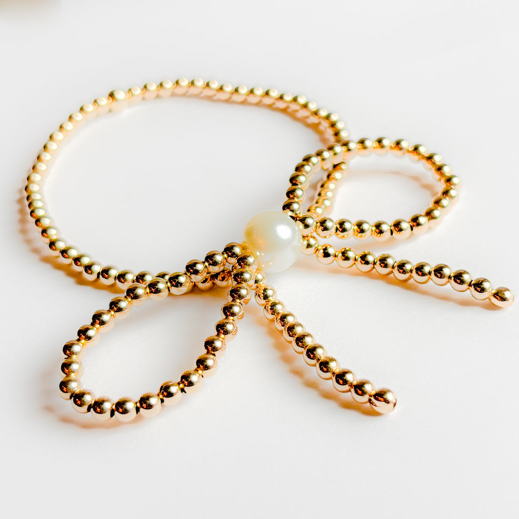 Bow bracelet - gold filled